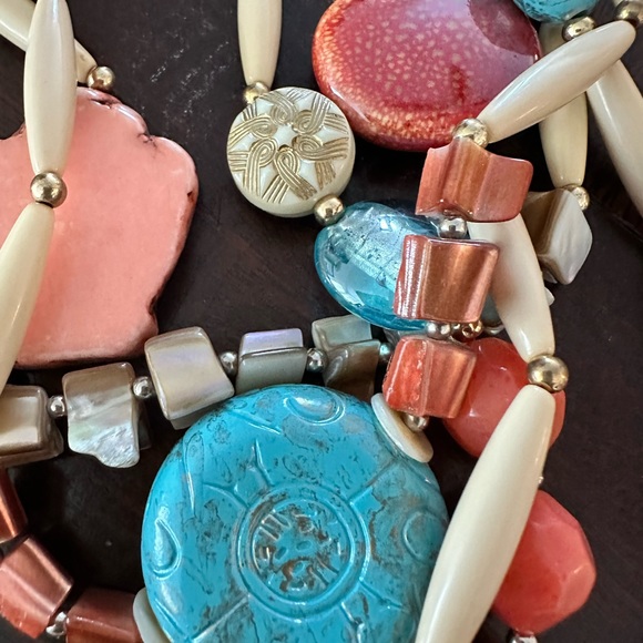 Vintage Beaded Tropical Necklace - Picture 5 of 5